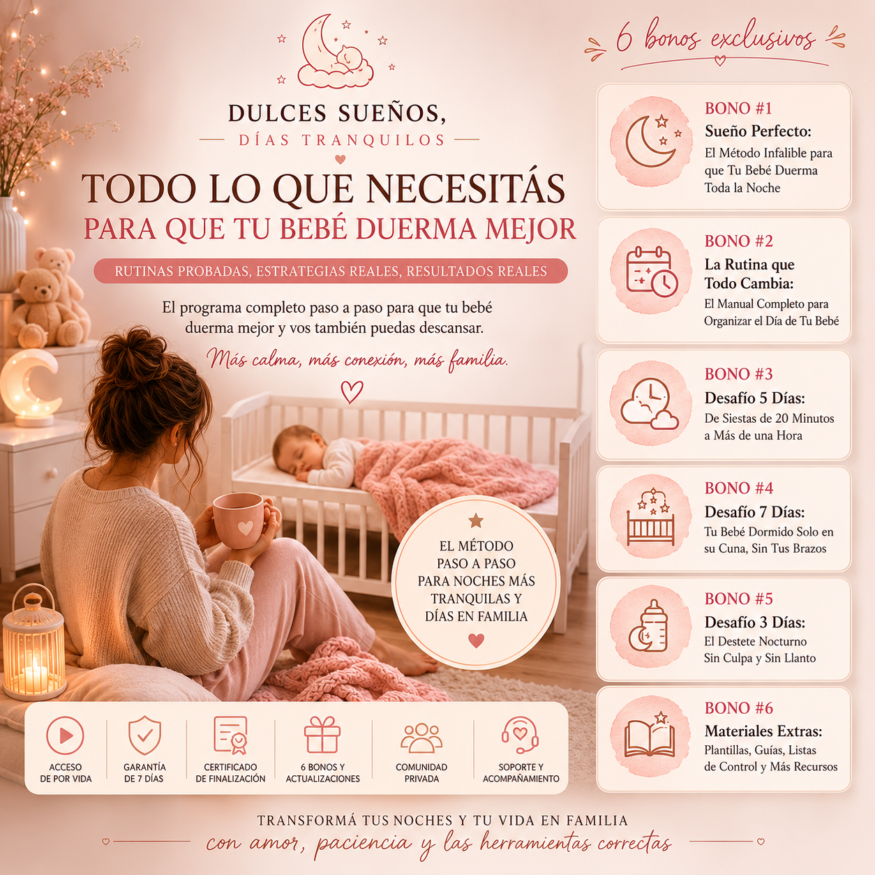 🤱🏻MÉTODO DULCES SUEÑOS™ - Método en videos + 6 Bonos de Regalo 🎁